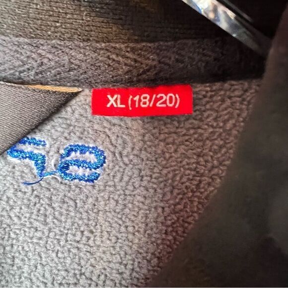 SPYDER Fleece Jacket Full Zip in Gray and Black Youth Size XL - Picture 12 of 13